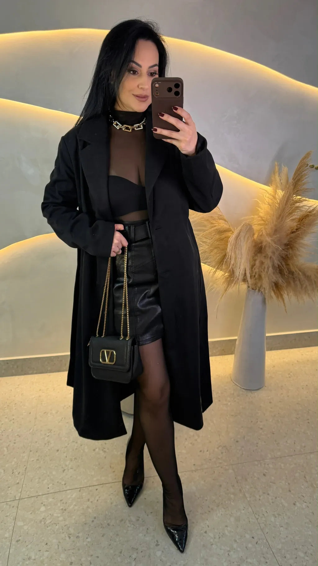 Trench Coat Mídi Nude com Faixa para Amarração