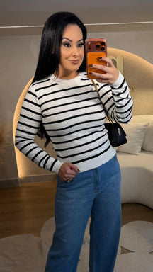 Blusa Tricot modal gola alta