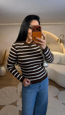 Blusa Tricot modal gola alta