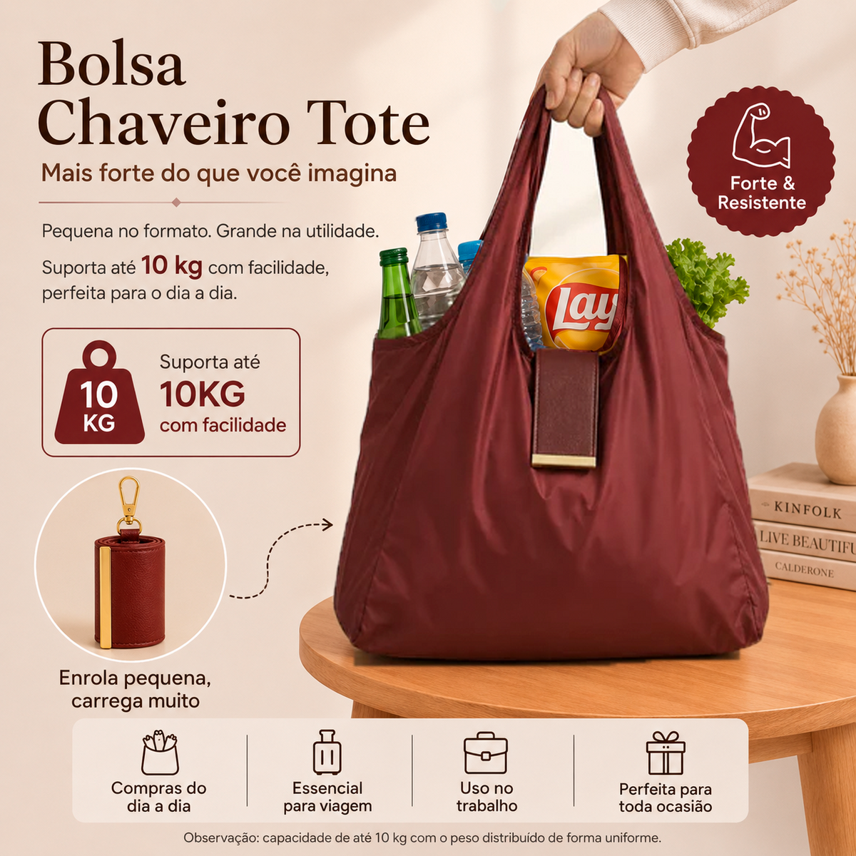 Bolsa Chaveiro Tote - Compre 1 leve 3